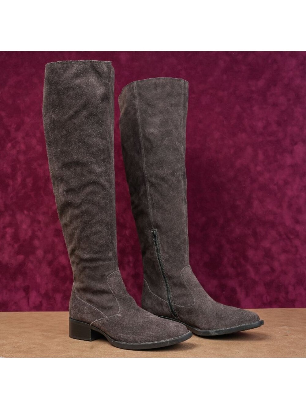 Born Women Borman OTK Boho Cottage Grey Suede Waterproof Boots sz 6.5